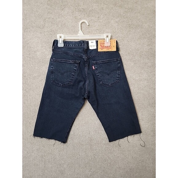 Levis 501 Original Fit Cut-Off Denim Shorts Mens 29 Blue Raw Hem Button Fly NEW - Picture 5 of 9